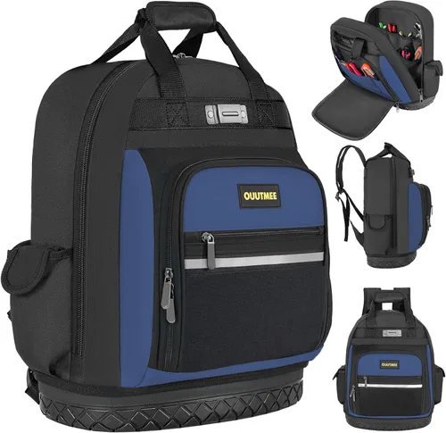 Mochila de herramientas, bolsa de herramientas de trabajo con bolsillos multiusos, mochila de herramientas para reparador, electricista, manitas,
