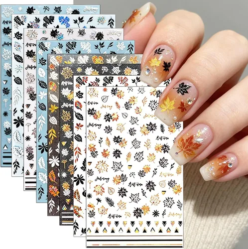 Miniatura 27 de Calcomanías de uñas de gato, 8 hojas de calcomanías autoadhesivas 3D con diseño de gato dorado, plateado, negro, blanco, para niños, niñas, mujeres