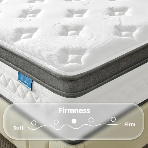 Miniatura 3 de Colchón Queen Breezleep, Colchón Híbrido Refrescante de 12 Pulgadas Tamaño Queen en una Caja, Firmeza Media con Espuma Viscoelástica de Gel