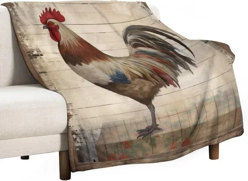 Miniatura 16 de Manta de gallos orgánica de forro polar de pollo de 30 x 40 pulgadas, manta de franela para sofá, cama para adultos, niños, adolescentes, regalo