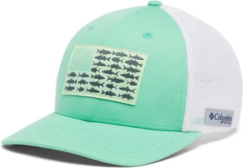 Miniatura 34 de Columbia Gorra unisex de malla con bandera de pez PFG para adultos, corona baja