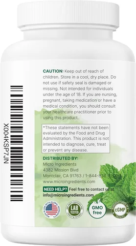 Miniatura 7 de Micro Ingredients Complejo de Súper Verdes con Clorofila 240 Cápsulas Vegetales con Perejil, Moringa, Espirulina, Clorela y Más Sin Gluten, Sin