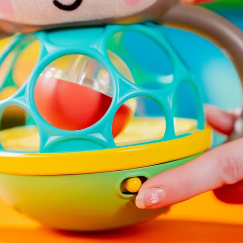 Miniatura 7 de Bright Starts Grab & Giggle Monkey - Sonajero musical iluminado con bola de fácil agarre, a partir de 6 meses, unisex Animal Mono