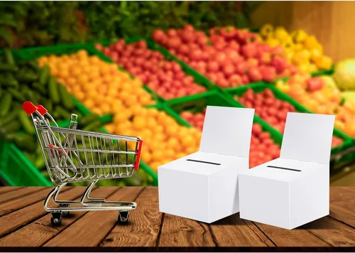 Miniatura 7 de Paquete de 30 cajas de sugerencias para rifas con ranura, cajas de cartón de 6.5 x 4.5 x 4.5 pulgadas con ranura para boletos y cabecera extraíble