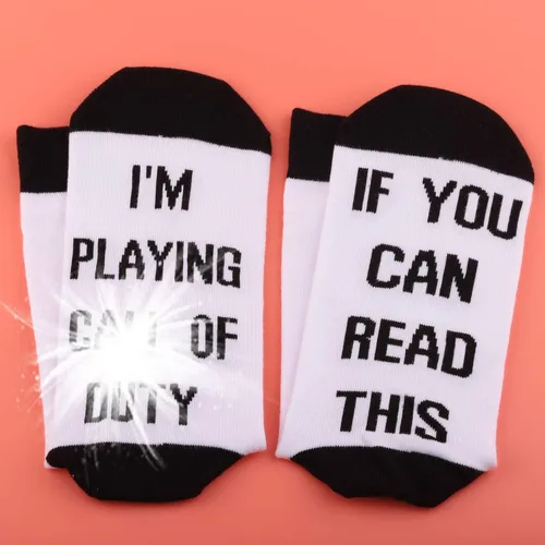 Miniatura 4 de LEVLO Call Game Lover Gift Video Games Calcetines de algodón elástico cómodo unisex calcetines para jugadores