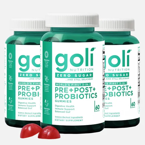 Miniatura 10 de Goli Zero Sugar Pre Pro - Gomitas postbióticas 3 en 1 del mundo con DE111, XOS, MCC1849, sin alcoholes de azúcar, veganas, aptas para dieta