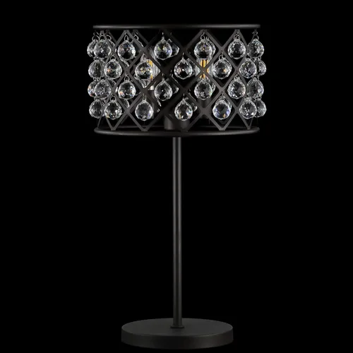 Miniatura 9 de JONATHAN Y Lámpara de mesa de 22.5 pulgadas de bronce aceitado con 2 luces de cristal y hierro, moderna lámpara de mesita de noche glamorosa