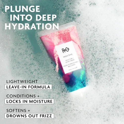 Miniatura 3 de R+Co HIGH DIVE Moisture + Shine Crème – Hydrating & Glossy Hair Cream, Adds Softness & Manageability, All Hair Types
