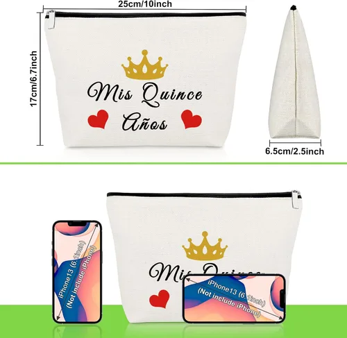 Miniatura 3 de Regalos de cumpleaños 15 para niñas, bolsa de maquillaje, regalos de cumpleaños para adolescentes de mamá, regalos de dulces 15 años, bolsa