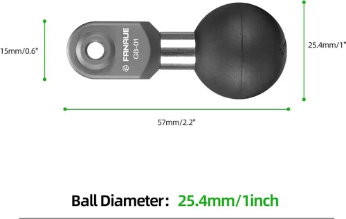 Miniatura 4 de FANAUE GB-01 Cámara de Acción Universal Adaptador de Bola Interfaz 1" Ensamblaje de Bola, Compatible con GOPRO Hero 9/10/11 y otras marcas