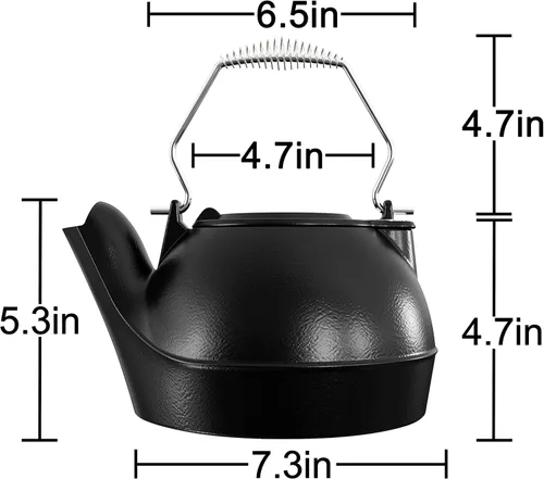 Miniatura 5 de Estufa de Hierro Humidificante Fire Beauty, Humidificador de Estufa, Hervidor para Estufa de Madera, Hierro Fundido, Manija Cromada