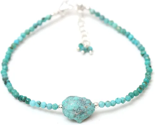 Pulsera de plata de ley 925 con cuentas completas y ajustables para mujer, pulsera delicada de cuentas de piedras preciosas naturales, regalo de