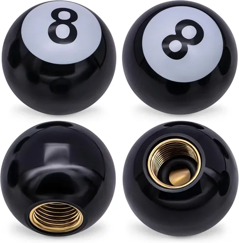 4 tapas de vástago de válvula de neumático estilo piscina 8 bolas, cubiertas universales de núcleo de cobre a prueba de polvo para automóviles, SUV,