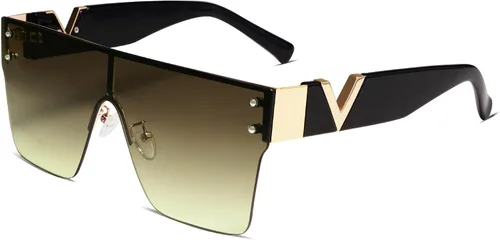 Miniatura 18 de Allarallvr Gafas de sol cuadradas de gran tamaño para mujeres hombres vintage de moda clásica gafas de sol de sol para mujer AR82087