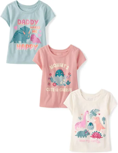 Miniatura 26 de The Children's Place Baby-Girls and Toddler Unicorns,Butterflies,Trends Short Sleeve Graphic T-Shirts,3 Pack