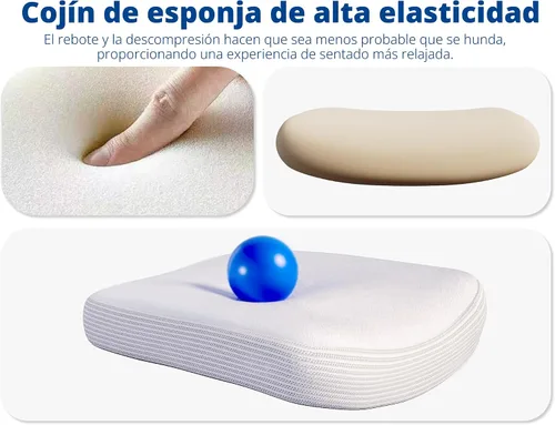 Miniatura 6 de TRALT Silla ergonómica de oficina, silla de escritorio con reposacabezas ajustable, silla de computadora de soporte lumbar, silla cómoda de malla
