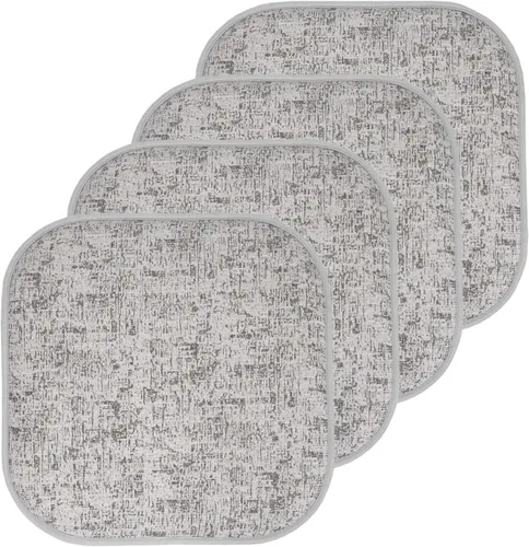 Miniatura 144 de Sweet Home Collection Cojines de espuma viscoelástica para silla, antideslizantes, diseño de panal de abeja, 16 x 16 pulgadas, paquete de 2