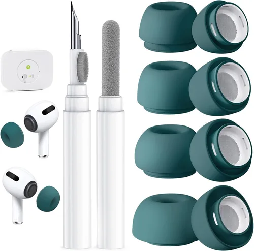 Miniatura 11 de 4 pares de puntas de repuesto para AirPods Pro 2ª/1ª generación con kit limpiador, orificio de reducción de ruido y pantalla protectora contra