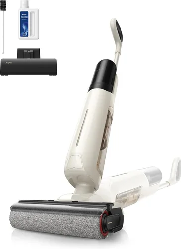 MOVA K30 SE - Aspiradora en seco y húmedo, trapeador inteligente de alcance plano de 180°, limpieza de doble borde de 0 pulgadas, autolimpieza con