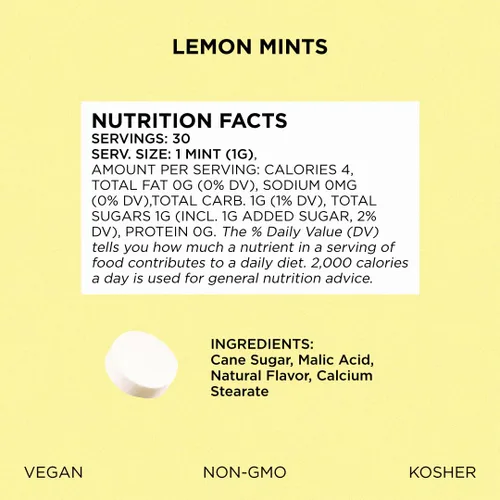 Miniatura 2 de SIMPLY MINTS - Caramelos duros de limón natural, paquete de 6 (180 piezas), agrio y picante, sin aspartamo, sin sorbitol, sin xilitol, vegano