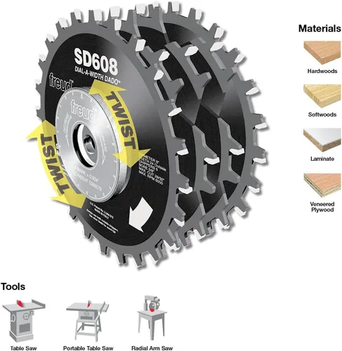 Miniatura 2 de Freud SD608 juegos de dados apilados de 8 pulgadas de dial-A