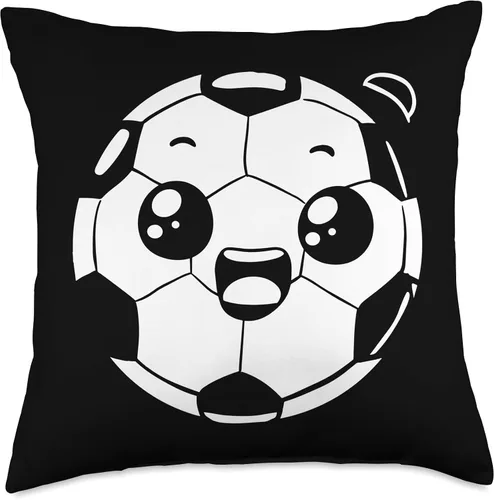 Miniatura 4 de Soccer Ball Cartoon Look Football Pitch Throw Pillow