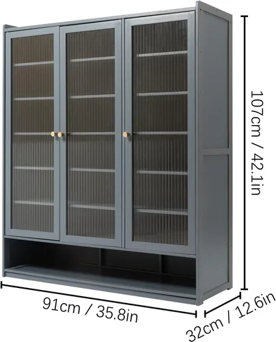 Miniatura 3 de Armario de zapatos con puertas, gabinete de almacenamiento de zapatos moderno de 7 niveles para entrada, armario organizador independiente con Azul