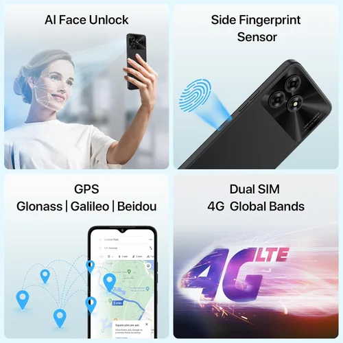 Miniatura 2 de UMIDIGI Teléfono inteligente G5 Android 13, 5000mAh 8+128GB/TF 1TB Expand, Pantalla ultra delgada de 6.6 pulgadas, Cámara AI de 50MP, huella