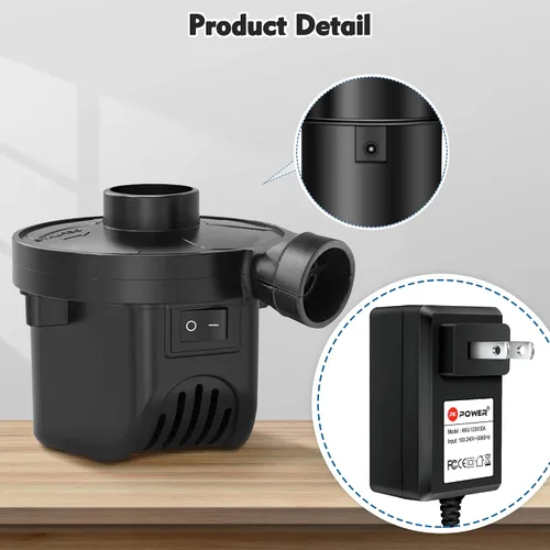 Miniatura 4 de Adaptador de 12 V CA CC para bomba de aire portátil de llenado rápido Coleman QuickPump, fuente de alimentación para bomba de colchón de aire