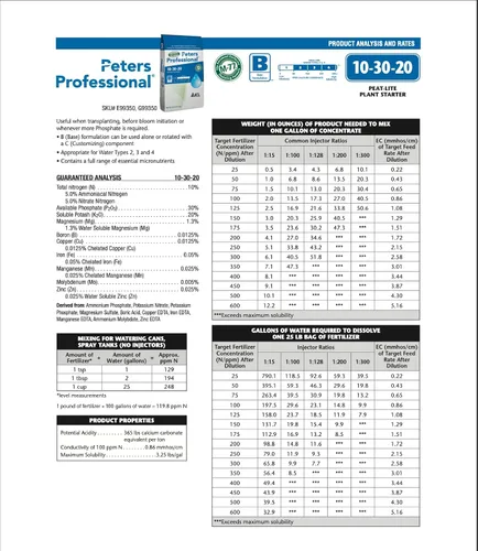 Miniatura 2 de Peter 's 10 – 30 – 20. 2 libras. Blossom Booster soluble en agua Fertilizantes con micro Nutrientes.