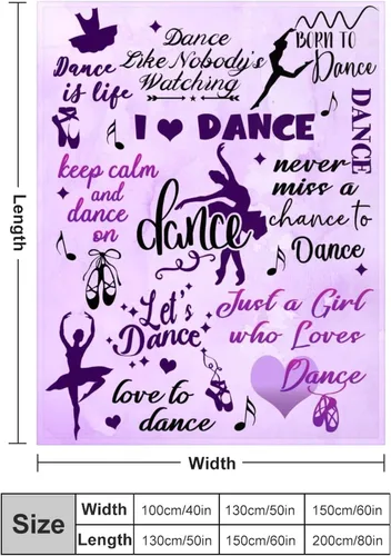 Miniatura 2 de Mantas de regalo para bailarines, vida de baile, mantas de franela y forro polar para sofá, cama, oficina, para todas las estaciones, 50 x 40