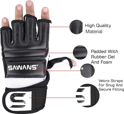 Miniatura 2 de SAWANS Punch Bag Boxing Gloves Karate Mitts MMA Body Combat Taekwondo Training Martial Art Fighting Grappling Muay Thai