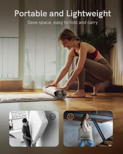 Miniatura 4 de NatraCalm Colchón de aire Queen con bomba integrada, colchón inflable mejorado para el hogar y cama de invitados temporal, cama de aire cómoda