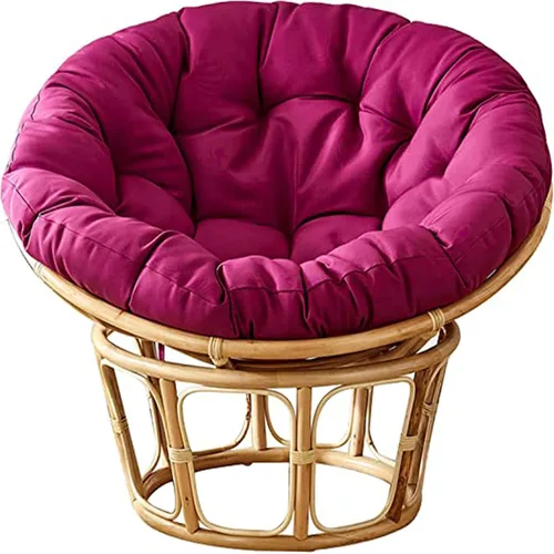 Miniatura 13 de HUHJYUGE Cojín redondo para asiento de columpio de 16 x 16 pulgadas, cojín colgante para silla de huevo, resistente al agua, para exteriores, tela