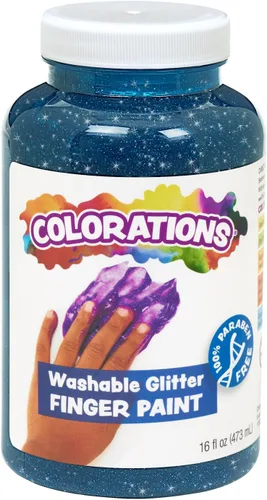 Miniatura 15 de Colorations Pinturas lavables para dedos, 16 fl oz, blancas, no tóxicas, cremosas, vibrantes, pintura para niños, manualidades, pasatiempos, Blanco