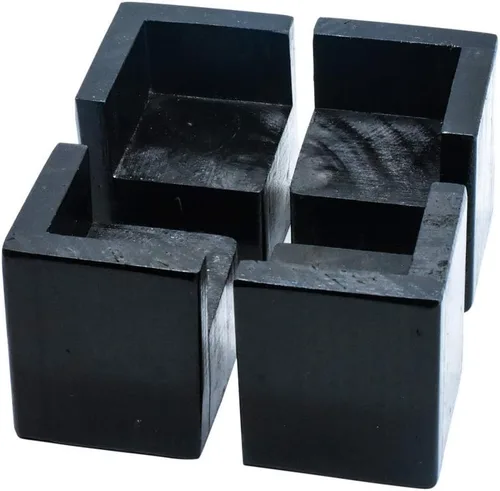 Mysummer Paquete de 4 elevadores cuadrados para muebles, color negro, añade 2 pulgadas de altura al sofá, escritorios, mesas y sillas, crea patas de