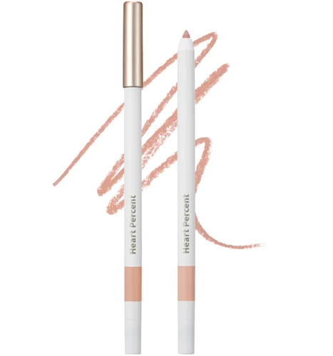 Miniatura 15 de Heart Percent Dote On Mood Lápiz labial delgado, define y rellena cremoso delineador de labios retráctil con sacapuntas integrado, #03. Beige avena
