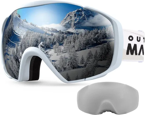 Miniatura 26 de OutdoorMaster Gafas de esquí con cubierta, gafas de nieve para snowboard OTG antivaho