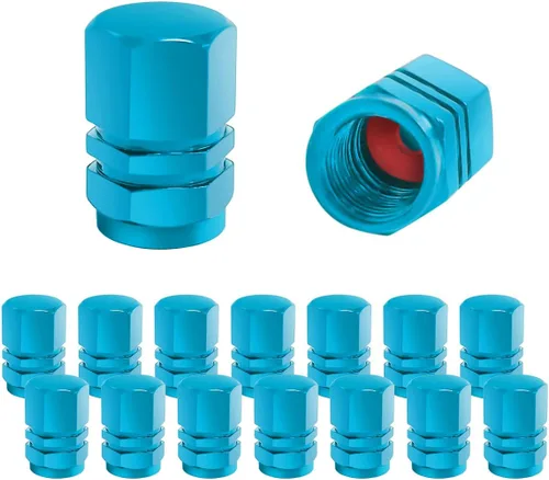 Fekey&JF 16 PIEZAS Tapas de Vástago de Válvula de Neumático de Auto, Cubiertas de Vástago de Válvula de Neumático de Rueda de Auto Impermeables y