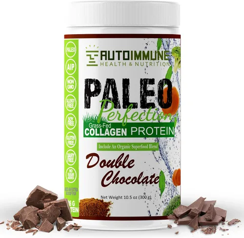 Miniatura 12 de Paleo Perfection - Polvo de proteína de colágeno de carne de res alimentada con pasto de chocolate doble sin estevia - Paleo, Keto, SCD, AIP