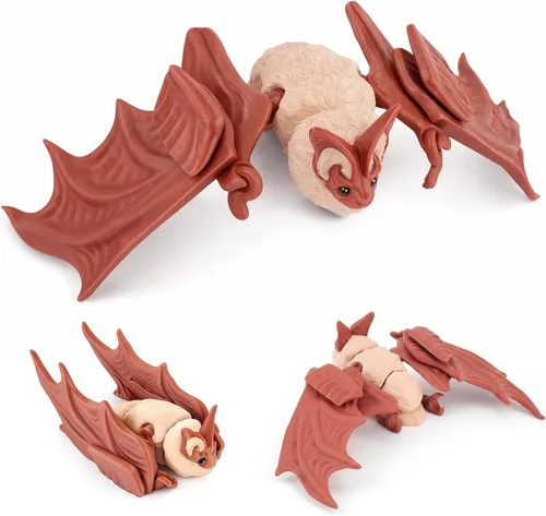 Miniatura 7 de Yipintang Criaturas Impresas en 3D Animales Flexibles - Juego de Animales Fidget de 7 Pulgadas para Decoración de Estantes (Pareja de León Adulto)