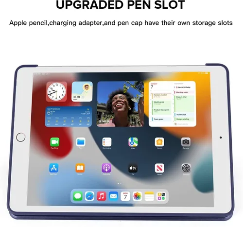 Miniatura 6 de RUBAN Funda para iPad de 9.7 pulgadas 6ª 5ª generación, Air 2/Air 1 2018 2017 - Funda inteligente ultra delgada y ligera con antiarañazos, Azul