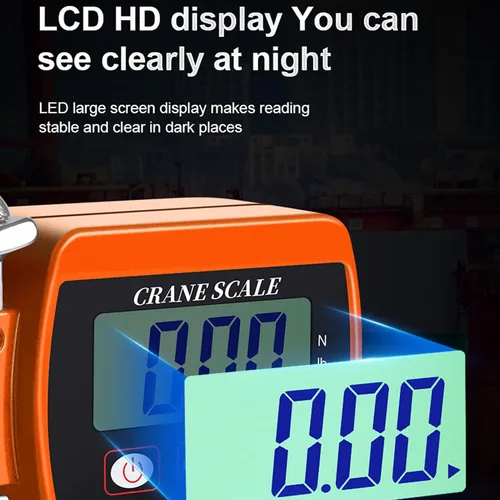 Miniatura 2 de Báscula digital de gancho para colgar, escala de grúa electrónica de 1102 libras, 1,102.3 lbs, pantalla LCD, báscula de peso portátil para colgar