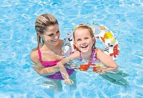 Miniatura 2 de Intex Anillos de natación Lively Print, paquete de 3, tubos de natación surtidos para piscina, río o lago