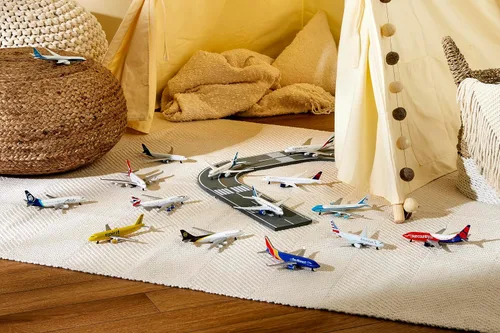 Miniatura 2 de Avión de Juguete Daron Jet2 Individual – Modelo de Avión de Metal Fundido con Piezas de Plástico Licenciado Oficialmente, Ruedas Giratorias, Librea