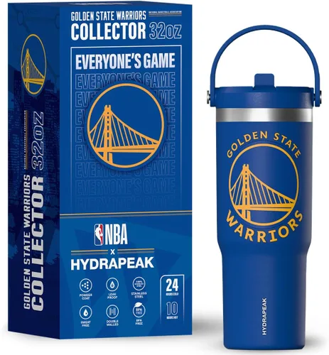 Miniatura 6 de Hydrapeak Botella de agua aislada de acero inoxidable con licencia oficial de la NBA de Phoenix Suns Nomad de 32 onzas con mango de agarre flexible