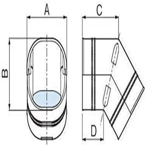 Miniatura 2 de Inaba Denko SCF-100-B - Cubierta cosmética de fontanería, esquina delgada de 45°, curvado de 45°, marrón