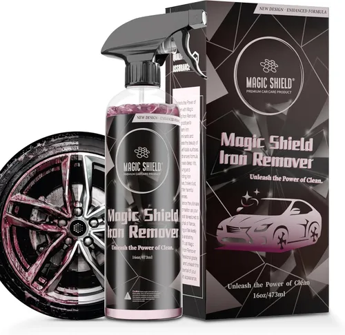 Magic Shield Spray removedor de hierro para automóviles de 16 onzas, removedor de hierro y caídas de pH neutro para automóvil, motocicleta, RV y