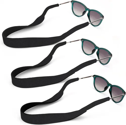 YR Correas de gafas de sol con patrón floral, material de neopreno suave y duradero, retenedores flotantes para gafas, 3 paquetes.