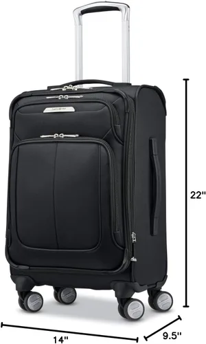 Miniatura 9 de Samsonite Solyte DLX Softside - Equipaje extensible con ruedas giratorias, Negro (Midnight black)), 123567-1548